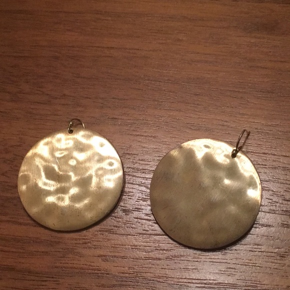 Circular Molten Gold Style Earrings - Picture 1 of 1